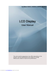 Samsung SyncMaster 400DX-2 User Manual