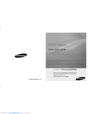 Samsung YP-P3JCS - 8 GB Digital Player Quick Start Manual