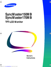 Samsung SyncMaster 150MB Owner's Instructions Manual