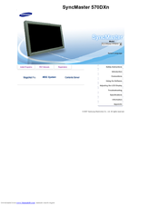Samsung SyncMaster 570DXn User Manual