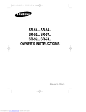 Samsung SR-67 Series Owner's Instructions Manual