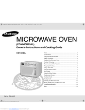 Samsung CM1019A Owner's Instructions And Cooking Manual