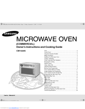 Samsung CM1029A Owner's Instructions And Cooking Manual