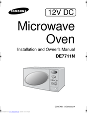 Samsung DE7711N Installation And Owner's Manual