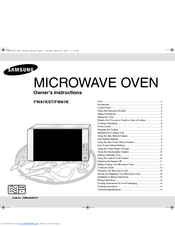 Samsung FW87KST 23 Litres 1300W Solo Microwave Oven Owner's Instructions Manual