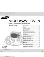 Samsung M1714N Owner's Instructions And Cooking Manual