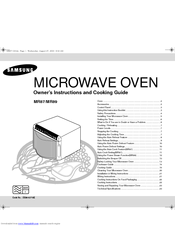 Samsung MR89 Owner's Instructions And Cooking Manual
