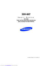 Samsung SGH-I607 - Hands-free Earbud Headset User Manual