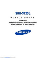 Samsung SGHS125G User Manual