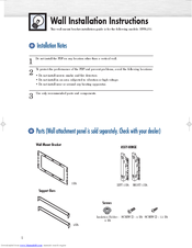 Samsung HP-P4261 Installation Instructions Manual