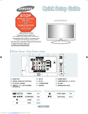 Samsung LN32A540 Quick Setup Manual