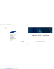 Samsung Anynet AV Owner's Instructions Manual