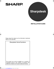 Sharp MX-7001N Installation Manual
