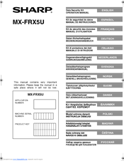 Sharp MX-FRX5U Operation Manual