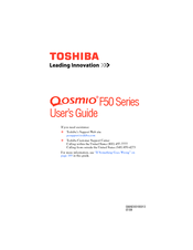 Toshiba F55 Q503 - Qosmio - Core 2 Duo 2.53 GHz User Manual
