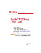 Toshiba P25-S5263 User Manual