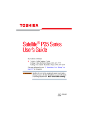 Toshiba Satellite P25 Series User Manual
