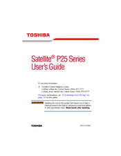 Toshiba Satellite P25-S609 User Manual