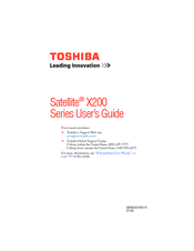 Toshiba Satellite X200 Series User Manual
