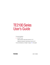 Toshiba TE2100 Series User Manual