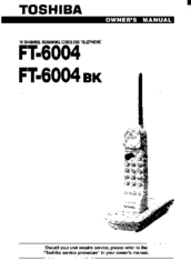 Toshiba FT-6004BK Owner's Manual