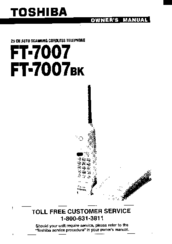 Toshiba FT-7007BK Owner's Manual