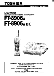 Toshiba FT-8906A BK Owner's Manual
