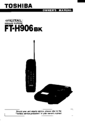 Toshiba FT-H906BK Owner's Manual