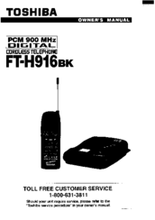 Toshiba FT-H916BK Owner's Manual