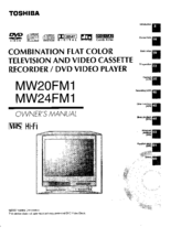 Toshiba MW 20FM1 Owner's Manual