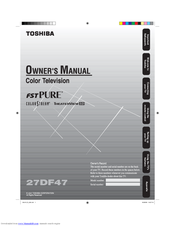 Toshiba 27DF47 Owner's Manual