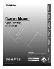 Toshiba 36HF13 Owner's Manual