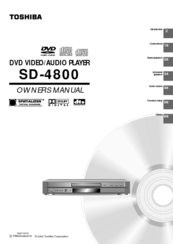 Toshiba SD-4800 Owner's Manual