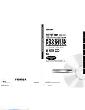 Toshiba RD-XS35SU Owner's Manual