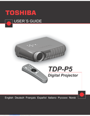 Toshiba TDP-P5 User Manual