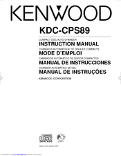 Kenwood KDC-CPS89 Instruction Manual