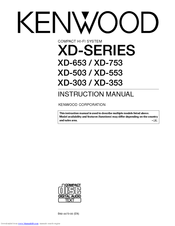 Kenwood XD-A33 Instruction Manual