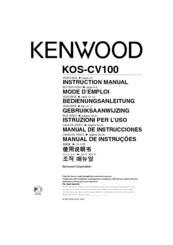 Kenwood KOS-CV100 Instruction Manual
