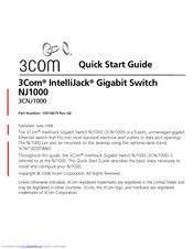 3Com 3CNJ1000 - IntelliJack Gigabit Switch Quick Start Manual