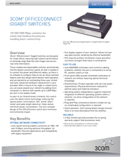 3Com 3C1670800C - OfficeConnect Gigabit Switch 8 Specifications