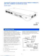 3Com SuperStack 3 Baseline 3C16475 User Manual