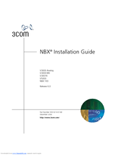3Com NBX V3000 Analog Installation Manual