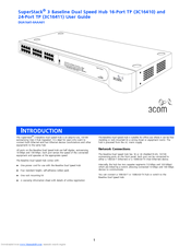 3Com 3C16411 - Baseline Dual Speed Hub User Manual