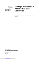 3Com 3CRWE20096A - Wireless LAN Access Point 2000 User Manual