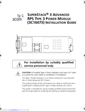 3Com 3C16075 Installation Manual
