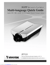 Vivotek 4X-IP7131 Quick Manual