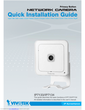 Vivotek 4X-IP7134 Quick Installation Manual