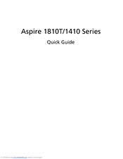Acer Aspire 1810T Series Quick Manual