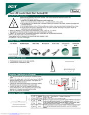 Acer ProLite PB1904S Quick Start Manual