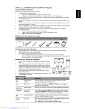 Acer H213H Quick Start Manual